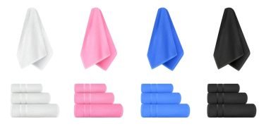 Colorful microfiber towels packed as essentials for gym bags. 