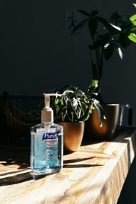 Hand sanitizer for your gym bag to keep clean and bacteria free. 